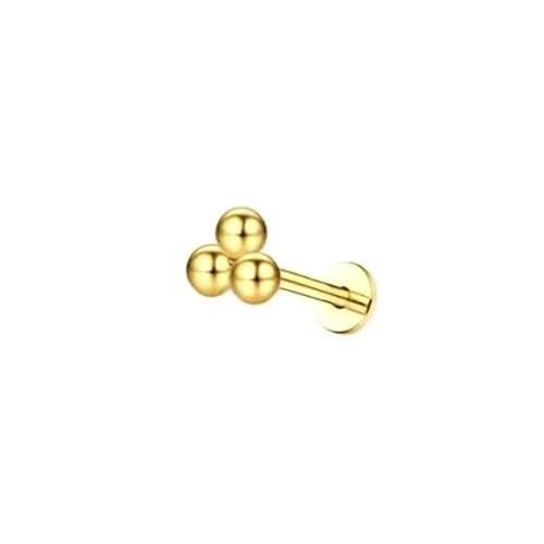 Schmuck Ohrringe 1PCFlat Back Ohrringe for Frauen Edelstahl Gewinde Knorpel Ohrstecker Schmetterling Piercing Schmuck(Style 13) von FJOADNVM