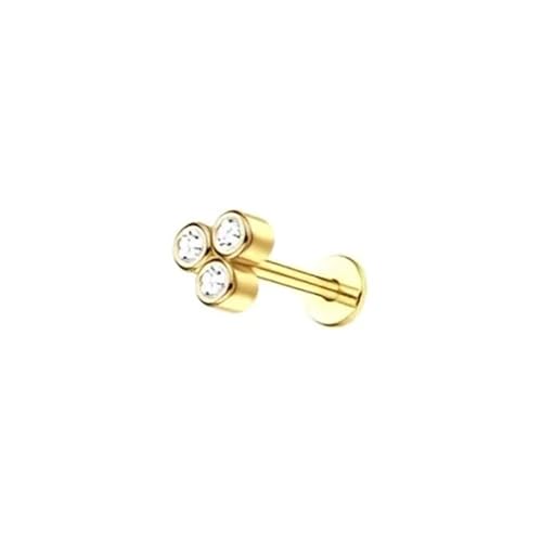 Schmuck Ohrringe 1PCFlat Back Ohrringe for Frauen Edelstahl Gewinde Knorpel Ohrstecker Schmetterling Piercing Schmuck(Style 4) von FJOADNVM