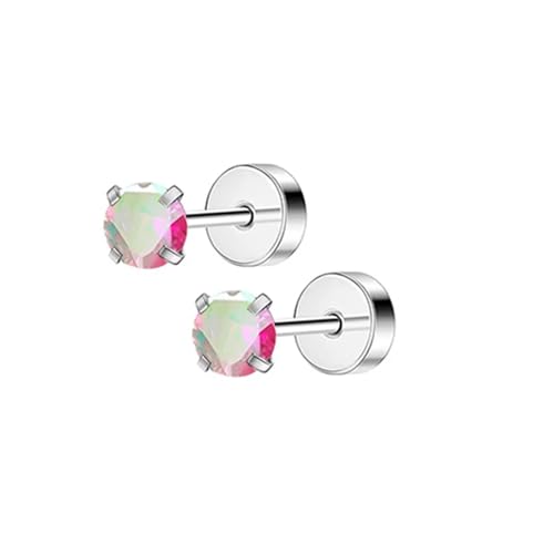 Schmuck Ohrringe 2 Stück 20G Edelstahl Blumenherz Ohrstecker for Frauen, süßer Mini-Perlen-Tragus-Knorpel-Conch-Piercing-Schmuck(S3-2pcs) von FJOADNVM