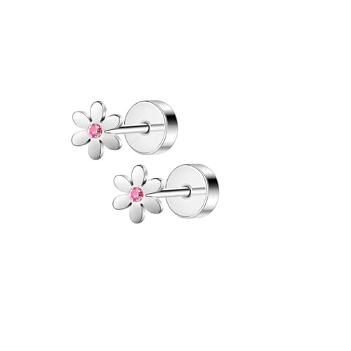 Schmuck Ohrringe 2 Stück 20G Edelstahl Blumenherz Ohrstecker for Frauen, süßer Mini-Perlen-Tragus-Knorpel-Conch-Piercing-Schmuck(S5-2pcs) von FJOADNVM