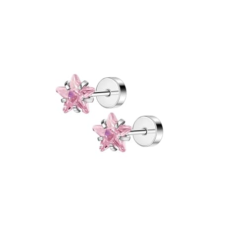 Schmuck Ohrringe 2 Stück 20G Edelstahl Blumenherz Ohrstecker for Frauen, süßer Mini-Perlen-Tragus-Knorpel-Conch-Piercing-Schmuck(S9-2pcs) von FJOADNVM