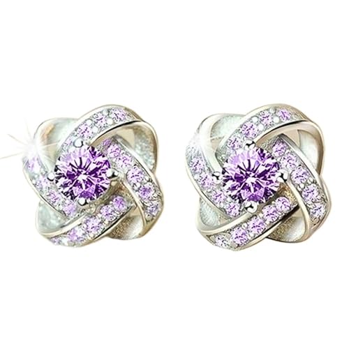 Schmuck Ohrringe Design Ohrstecker Frauen Hochzeit Zeremonie Zubehör Mit Weiß/Lila(Color02) von FJOADNVM