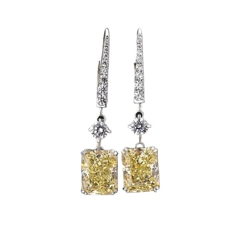 Schmuck Ohrringe Gelbe kubische Tropfenohrringe for Verlobungshochzeitsfeiern, ästhetische Damenohrringe von FJOADNVM