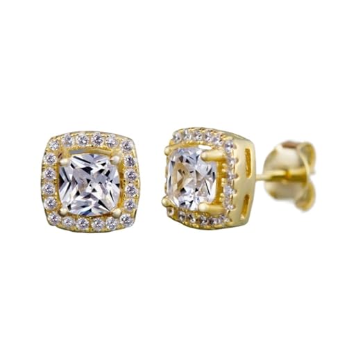 Schmuck Ohrringe Geometrische Frauen Ohrstecker Zirkonia Hochzeit Party Täglich tragbar(Color02) von FJOADNVM