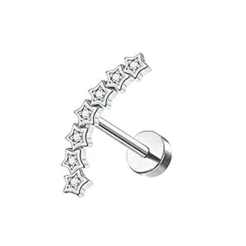 Schmuck Ohrringe Ohrstecker for Frauen Edelstahl Kleine Opal Ohrstecker Lippenpiercing Nasenpiercing Schmuck(Color 01) von FJOADNVM