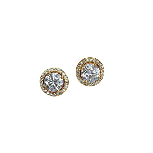 Schmuck Ohrringe Runde Ohrringe Sterling Silber Diamant Hochzeitsschmuck(1 ct total 2 ct) von FJOADNVM