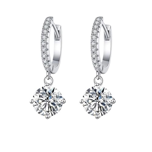 Schmuck Ohrringe Tropfenohrringe Designer-Ohrringe for Frauen(Zircon without GRA,0.5ct and 0.5ct 5mm) von FJOADNVM