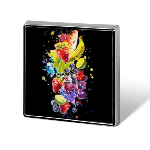 Aquarell Früchte Traube Erdbeere Banane Quadratische Brosche Anstecknadeln Krawatte Anzug Kleid Zubehör Hochzeit Geburtstag Für Männer Frauen von FJQWKLF