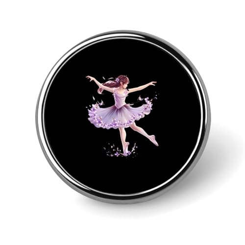Ballerina Tanzen Runde Abzeichen Button Brosche Anstecknadeln Personalisierte Kleidung Dekoration für Frauen Männer von FJQWKLF