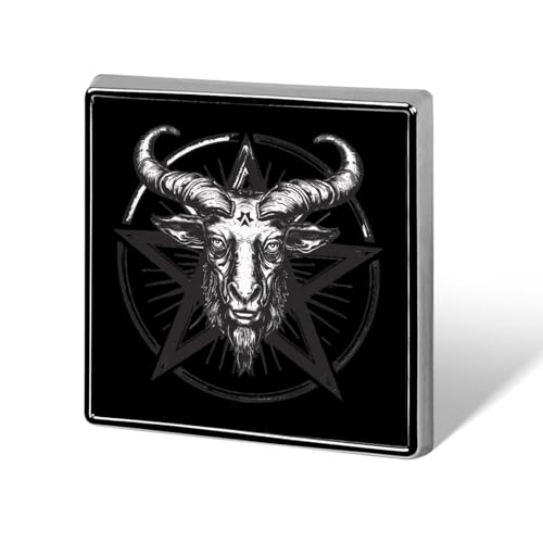 Baphomet Satan Satanic Sabbatic Ziege Quadratische Brosche Anstecknadeln Krawatte Anzug Kleid Zubehör Hochzeit Geburtstag Für Männer Frauen von FJQWKLF