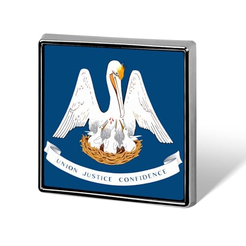 Brosche mit der Flagge von Louisiana, bedruckt, quadratisch, Anstecknadel, Knopf, Anstecknadel, Krawatte, Dekoration für Männer und Frauen Brosche mit der Flagge von Louisiana, bedruckt, quadratisch, Anstecknadel, Knopf, Anstecknadel, Krawatte, Dekoration für Männer und Frauen von FJQWKLF