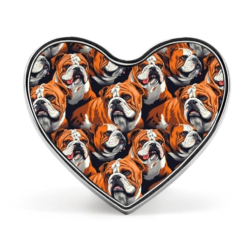 Bulldogge Tier Herren Elegante Revers Krawattennadel Herz Knöpfe Brosche Abzeichen Pin Schmuck für Frauen Kleidung Hut Zubehör Bulldogge Tier Herren Elegante Revers Krawattennadel Herz Knöpfe Brosche Abzeichen Pin Schmuck für Frauen Kleidung Hut Zubehör von FJQWKLF