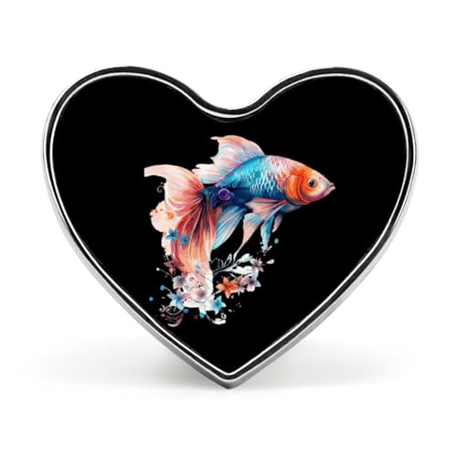 Bunte Eidechse Schmetterling Aquarell Elegante Revers-Krawattennadel für Herren Herzknöpfe Brosche Anstecker Schmuck für Frauen Kleidung Hut Accessoires von FJQWKLF