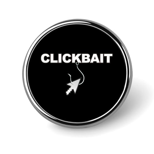 Click Bait Runde Brosche Niedliche Anstecknadeln Dekoration Schmuck für Männer Frauen Metall Anstecknadeln von FJQWKLF