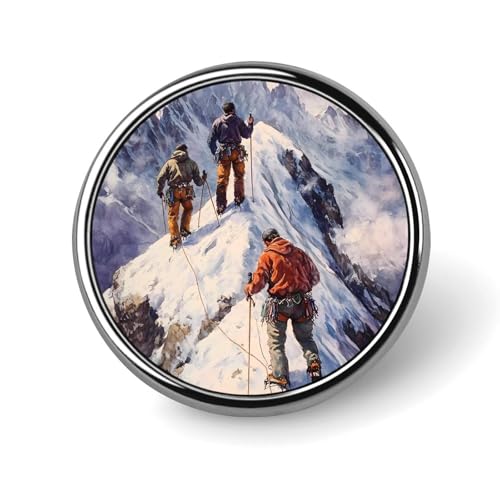 Climber Climb Climbing to The Top Runde Brosche Niedliche Anstecknadeln Dekoration Schmuck für Männer Frauen Metall-Anstecknadeln von FJQWKLF
