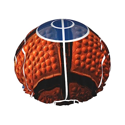 Coole Basketballplatz-Haarhaube für Frauen, große Duschhauben, Satin-Schlafmützen, lockiges Naturhaar von FJQWKLF