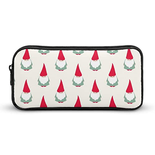 FJQWKLF Bedrucktes Federmäppchen mit Weihnachtszwergen-Motiv, Stiftbeutelhalter, Schreibwarenbox, Make-up-Organizer, Aufbewahrungstasche von FJQWKLF