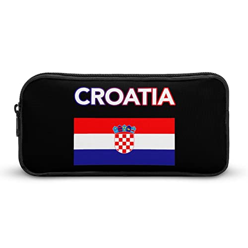 FJQWKLF Bedrucktes Federmäppchen mit kroatischer kroatischer Flagge und Stifthalter, Schreibwarenbox, Make-up-Organizer, Aufbewahrungstasche FJQWKLF Bedrucktes Federmäppchen mit kroatischer kroatischer Flagge und Stifthalter, Schreibwarenbox, Make-up-Organizer, Aufbewahrungstasche von FJQWKLF