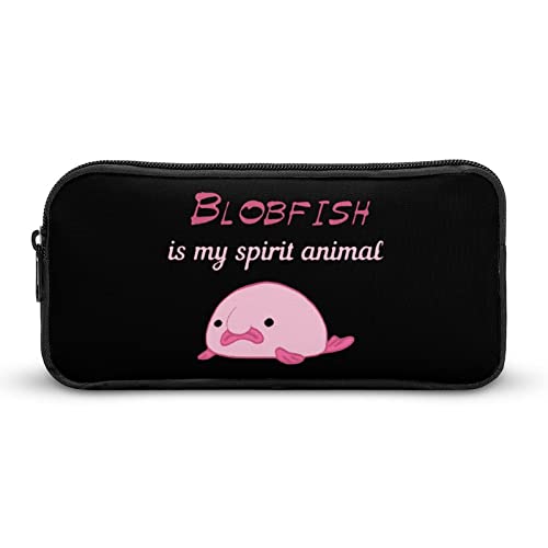 FJQWKLF Blobfish is My Spirit Federmäppchen mit Tiermotiv, Stifteetui, Stifthalter, Schreibwarenbox, Make-up-Organizer, Aufbewahrungstasche von FJQWKLF