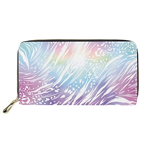 FJQWKLF Buntes Zebramuster mit Damenhandtaschen Reißverschluss mit großer Kapazität Kreditkartenetuis PU-Leder Clutch Wallets FJQWKLF Buntes Zebramuster mit Damenhandtaschen Reißverschluss mit großer Kapazität Kreditkartenetuis PU-Leder Clutch Wallets von FJQWKLF