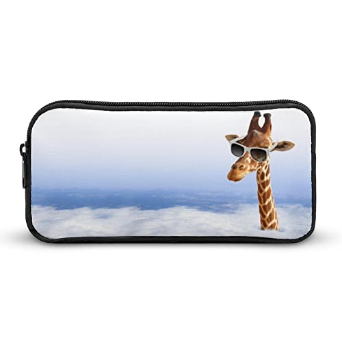 FJQWKLF Coole Giraffe Coming of The Clouds Bedrucktes Federmäppchen Stiftbeutelhalter Beutel Schreibwarenbox Make-up-Organizer Aufbewahrungstasche von FJQWKLF