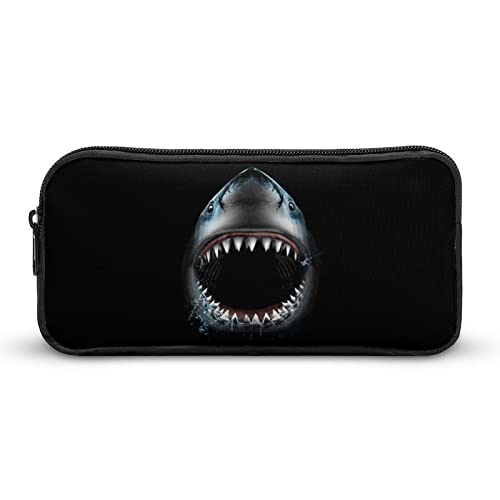 FJQWKLF Federmäppchen mit Aufdruck „Great White Shark“, Stiftetasche, Halter, Schreibwarenbox, Make-up-Organizer, Aufbewahrungstasche von FJQWKLF