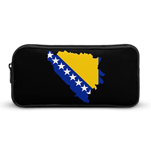 FJQWKLF Federmäppchen mit Flagge von Bosnien und Herzegowina, Bedruckt mit Karte, Stifthalter, Schreibwarenbox, Make-up-Organizer, Aufbewahrungstasche FJQWKLF Federmäppchen mit Flagge von Bosnien und Herzegowina, Bedruckt mit Karte, Stifthalter, Schreibwarenbox, Make-up-Organizer, Aufbewahrungstasche von FJQWKLF