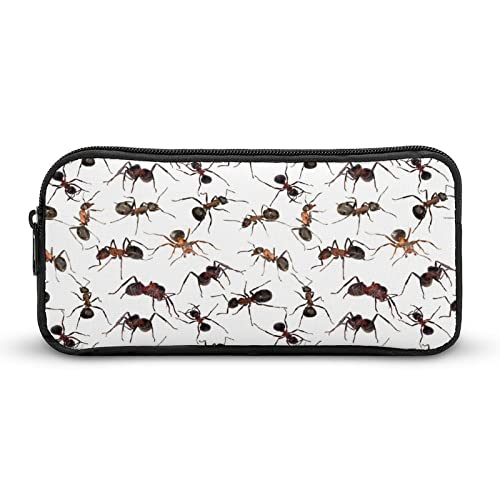 FJQWKLF Federmäppchen mit niedlichem, lebendigem Ameisen-Tiermotiv, Stifthalter, Schreibwarenbox, Make-up-Organizer, Aufbewahrungstasche von FJQWKLF