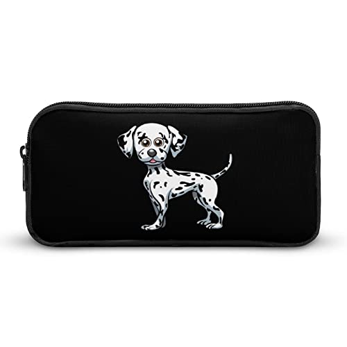 FJQWKLF Federmäppchen mit niedlichem Dalmatiner-Hund, Bedruckt, Stiftetasche, Halter, Schreibwarenbox, Make-up-Organizer, Aufbewahrungstasche von FJQWKLF