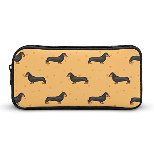 FJQWKLF Federmäppchen mit niedlichem Hunde-Dackel-Motiv, Stifteetui, Halter, Schreibwarenbox, Make-up-Organizer, Aufbewahrungstasche von FJQWKLF