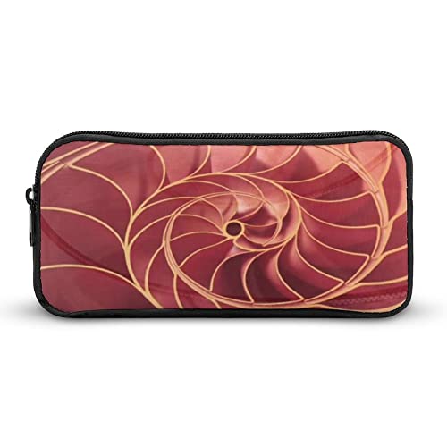 FJQWKLF Fibonacci-Kurve, Goldener Schnitt, Spirale, Muschelstruktur, Bedruckt, Federmäppchen, Stiftebeutel, Halter, Beutel, Schreibwarenbox, Make-up-Organizer, Aufbewahrungstasche von FJQWKLF