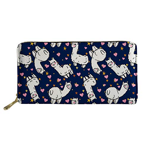 FJQWKLF Frauen Lange Kupplung Brieftasche Mädchen Gedruckt PU Leder Telefon Kartenhalter Reise Geldbörse von FJQWKLF