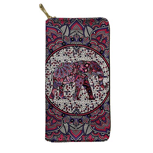 FJQWKLF Frauen Lange Kupplung Brieftasche Mädchen Gedruckt PU Leder Telefon Kartenhalter Reise Geldbörse von FJQWKLF