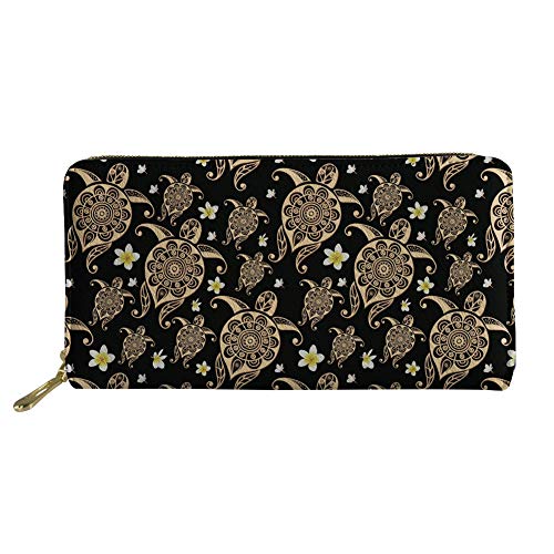 FJQWKLF Frauen Lange Kupplung Brieftasche Mädchen Gedruckt PU Leder Telefon Kartenhalter Reise Geldbörse von FJQWKLF
