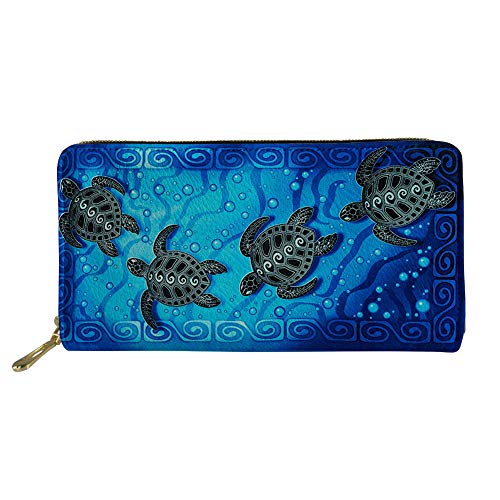 FJQWKLF Frauen Lange Kupplung Brieftasche Mädchen Gedruckt PU Leder Telefon Kartenhalter Reise Geldbörse von FJQWKLF