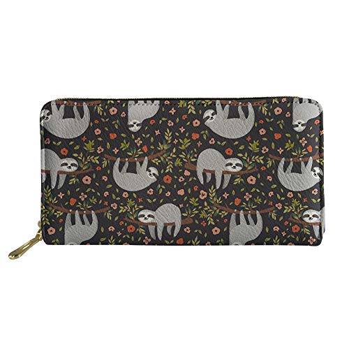 FJQWKLF Frauen Lange Kupplung Brieftasche Mädchen Gedruckt PU Leder Telefon Kartenhalter Reise Geldbörse von FJQWKLF