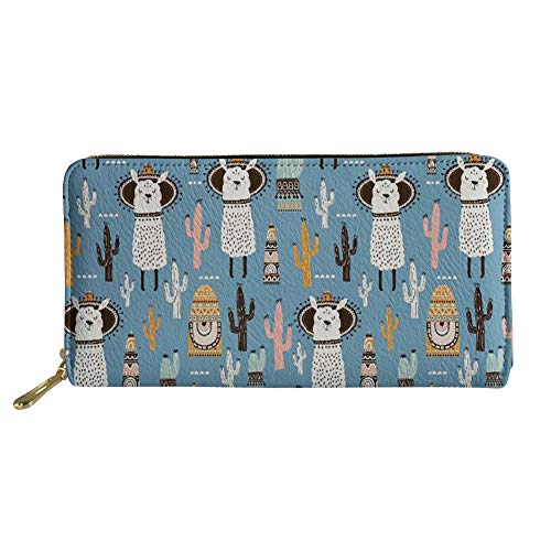 FJQWKLF Frauen Lange Kupplung Brieftasche Mädchen Gedruckt PU Leder Telefon Kartenhalter Reise Geldbörse von FJQWKLF