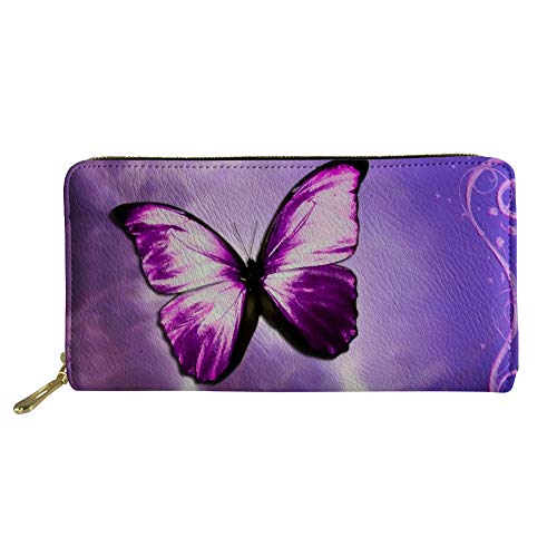 FJQWKLF Frauen Lange Kupplung Brieftasche Mädchen Gedruckt PU Leder Telefon Kartenhalter Reise Geldbörse von FJQWKLF