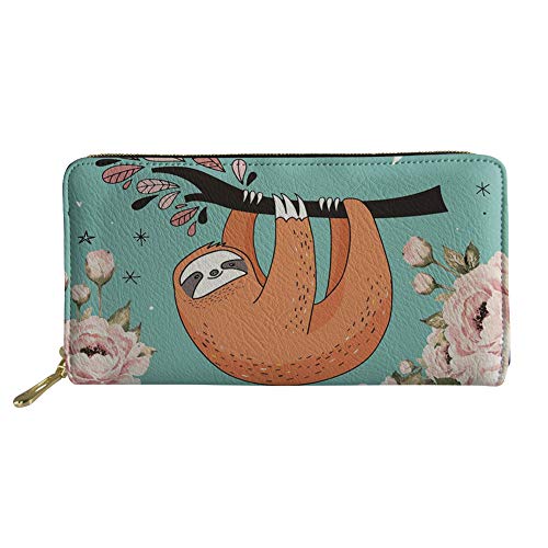 FJQWKLF Frauen Lange Kupplung Brieftasche Mädchen Gedruckt PU Leder Telefon Kartenhalter Reise Geldbörse von FJQWKLF