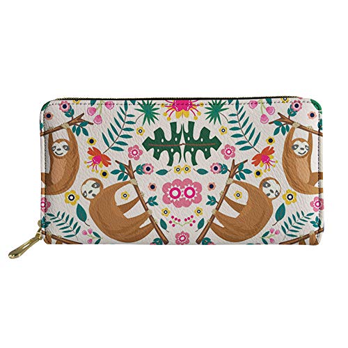 FJQWKLF Frauen Lange Kupplung Brieftasche Mädchen Gedruckt PU Leder Telefon Kartenhalter Reise Geldbörse von FJQWKLF