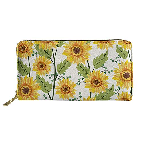 FJQWKLF Frauen Lange Kupplung Brieftasche Mädchen Gedruckt PU Leder Telefon Kartenhalter Reise Geldbörse von FJQWKLF