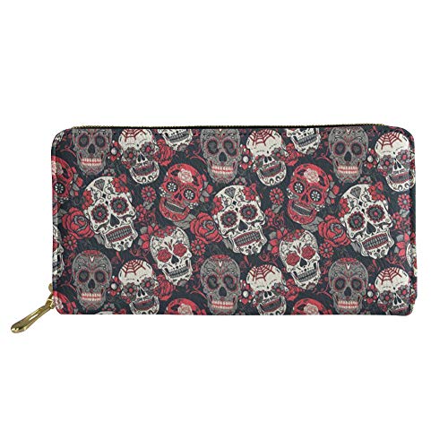 FJQWKLF Frauen Lange Kupplung Brieftasche Mädchen Gedruckt PU Leder Telefon Kartenhalter Reise Geldbörse von FJQWKLF