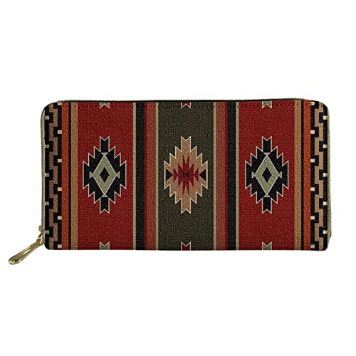 FJQWKLF Frauen Retro Geldbörse Aztec Geometric Print PU Leder Geldbörse Reise Multifunktions Handytasche für Mädchen Damen FJQWKLF Frauen Retro Geldbörse Aztec Geometric Print PU Leder Geldbörse Reise Multifunktions Handytasche für Mädchen Damen von FJQWKLF