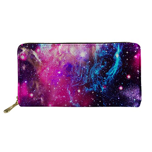 FJQWKLF Galaxy Star Wallet Zip Around Clutch Reise Geldbörse Kartenhalter für Frauen Männer Mädchen Geschenk von FJQWKLF