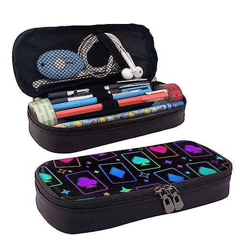 FJQWKLF Kleines Federmäppchen, großes Fassungsvermögen, kompatibel mit Trippy Neon Magic Spielkarte, tragbare Aufbewahrungstasche, Stiftetasche, Schreibwarentasche für das Büro von FJQWKLF