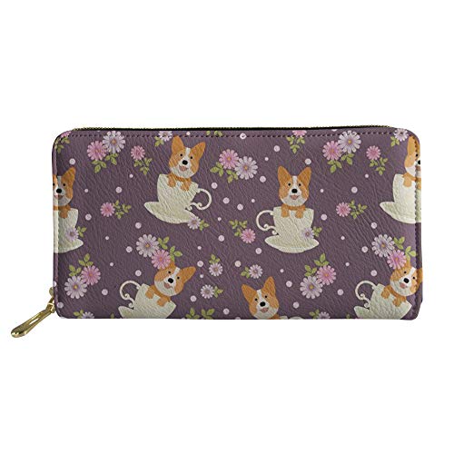 FJQWKLF Lady Multifunktions-Crad-Halter Mädchen Leichte Brieftasche Frauen wasserdichte Geldbörse mit Metallreißverschluss von FJQWKLF