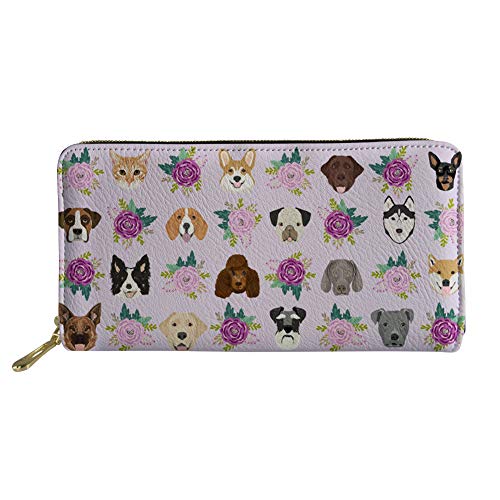 FJQWKLF Lange Leder Geldbörse Frauen Geschenk Geldbörse Telefon Kartenhalter Kupplung Kapazität Tasche von FJQWKLF