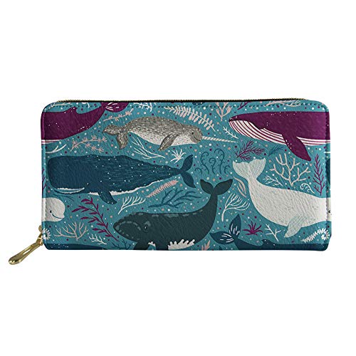 FJQWKLF Lange Leder Geldbörse Frauen Geschenk Geldbörse Telefon Kartenhalter Kupplung Kapazität Tasche von FJQWKLF