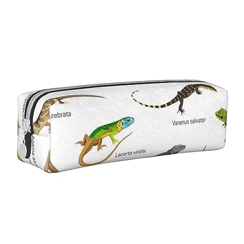 FJQWKLF Lustiges, stilvolles Federmäppchen aus Leder mit Avocado-Cartoon-Motiv – Sorgen Sie für Ordnung bei Ihren Schreibwaren! von FJQWKLF