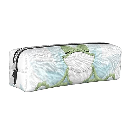 FJQWKLF Lustiges, stilvolles Federmäppchen aus Leder mit Avocado-Cartoon-Motiv – Sorgen Sie für Ordnung bei Ihren Schreibwaren! von FJQWKLF